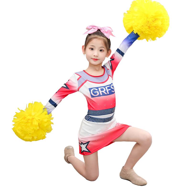 Professional customized children's cheerleading competition dance clothing female bodybuilding gymnastics team group competition performance