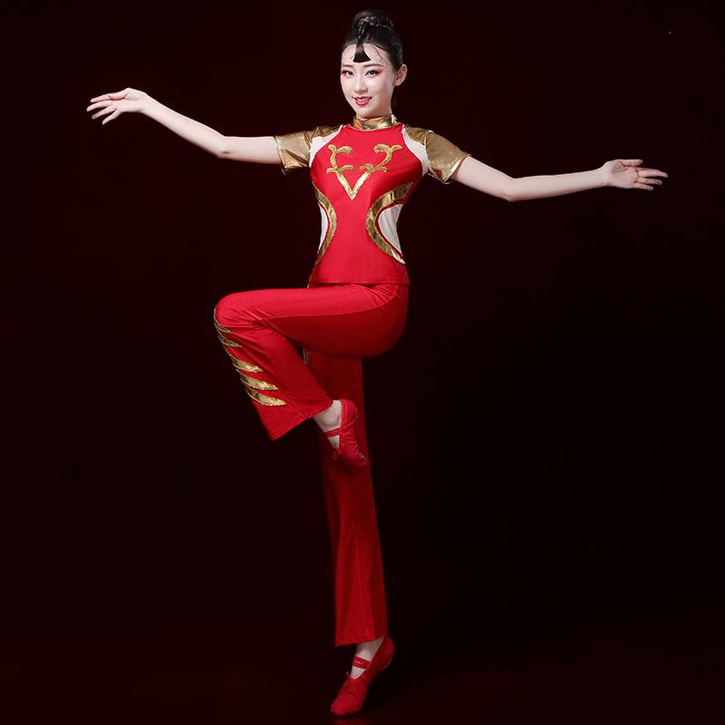 Plaza dance clothing new set cheerleading team group competition dance performance service female health aesthetic performance service adult