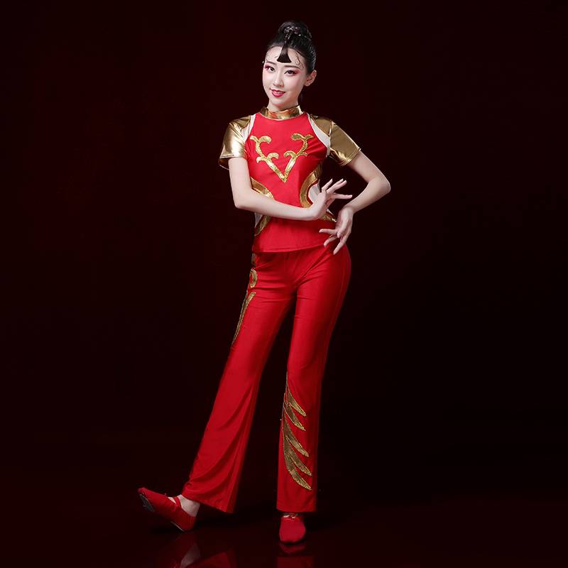 Plaza dance clothing new set cheerleading team group competition dance performance service female health aesthetic performance service adult