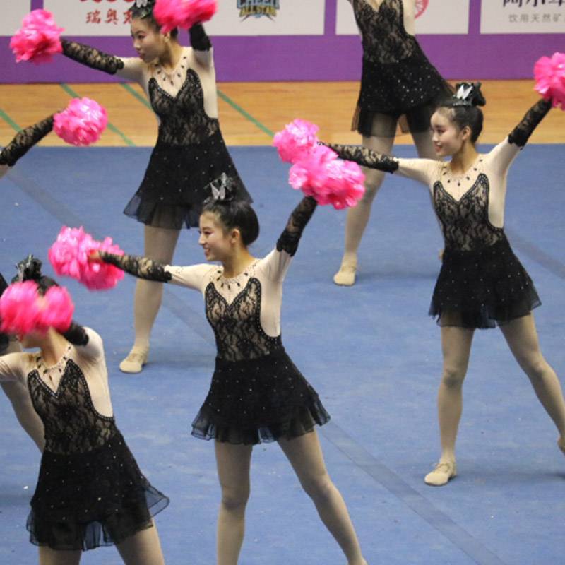 Custom cheerleading performance service la la la cheerleading gymnastic clothing gymnastics suit set student new products 01 women