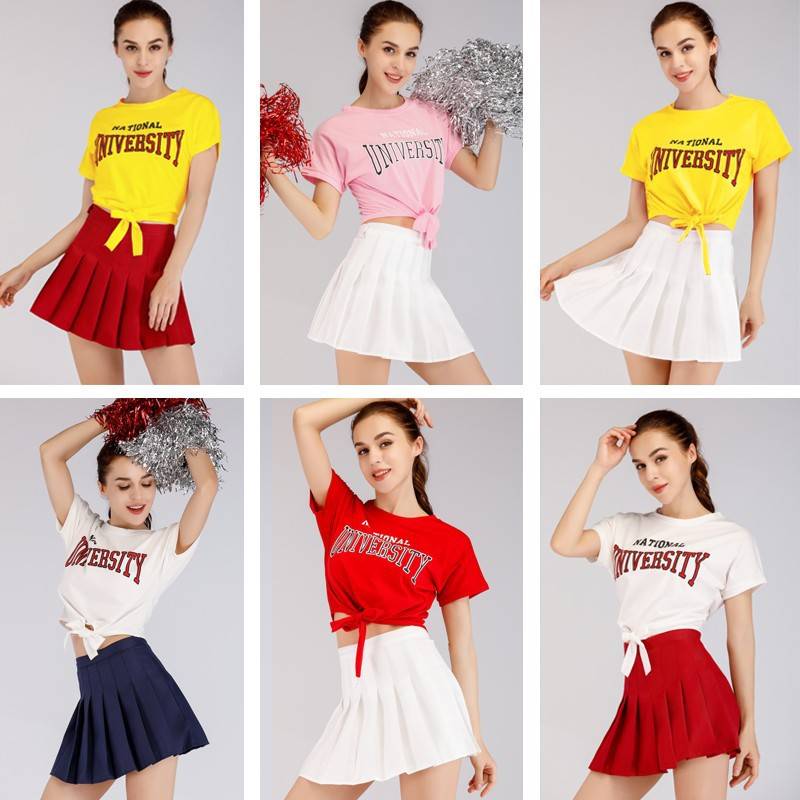 Summer men's and women's group cheerleading performance clothing student sports party group cheerleading team jazz dance performance clothing