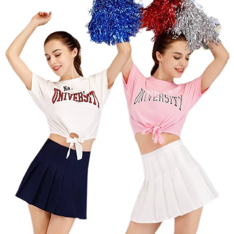 Summer men's and women's group cheerleading performance clothing student sports party group cheerleading team jazz dance performance clothing