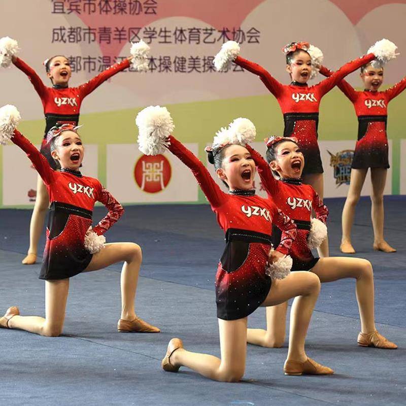 Custom cheerleading competition clothing fitting clothing suit men and women cheerle team student sports meeting opening ceremony clothing