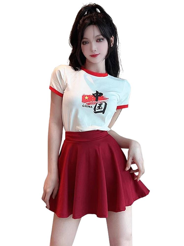 Female college student La La Raid Dance Services Adult Women's Team Performance Set Chorus Farming Fuck Performance Clothing