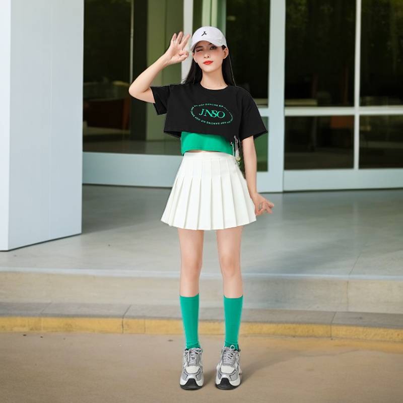 New adult jazz dance clothing Jazz sexy dancing set Korean dance female group gymnastics cheerleading performance
