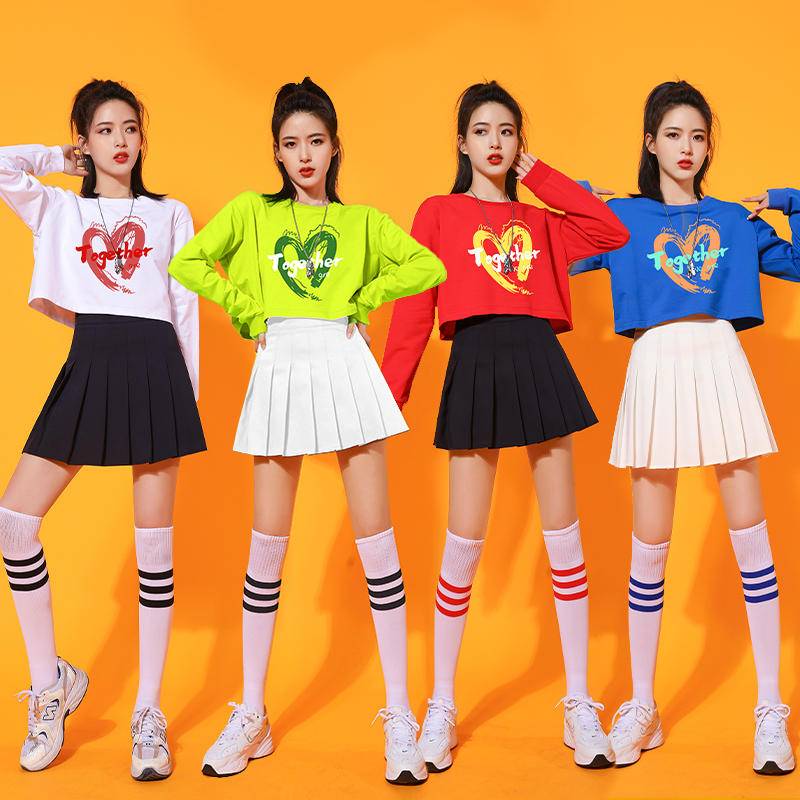 Adult Jazz Dance Clothing Summer High School Student Games Student La La Team Bodybuilding Performance Clothing