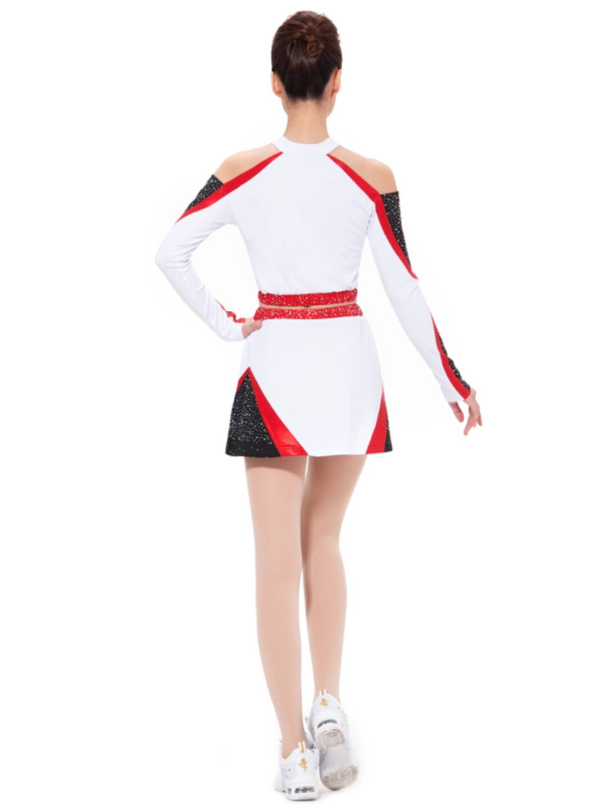 New White La La La Fuck Fuck Fuck Fuck Shoulder Long Sleeve Campus Lara Team Clothing Men and Women's Gymnastics Clothing Performance Services