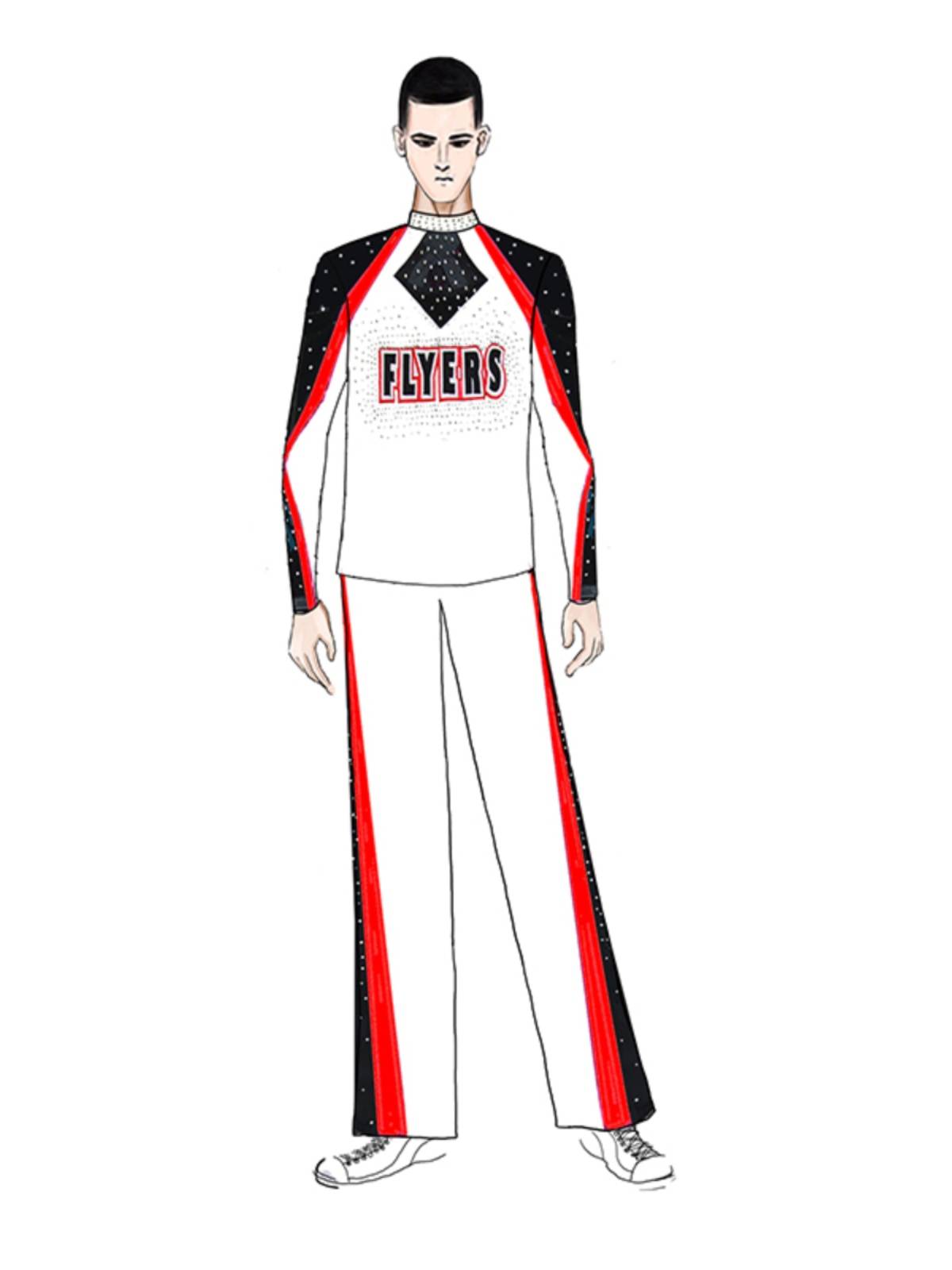 New White La La La Fuck Fuck Fuck Fuck Shoulder Long Sleeve Campus Lara Team Clothing Men and Women's Gymnastics Clothing Performance Services