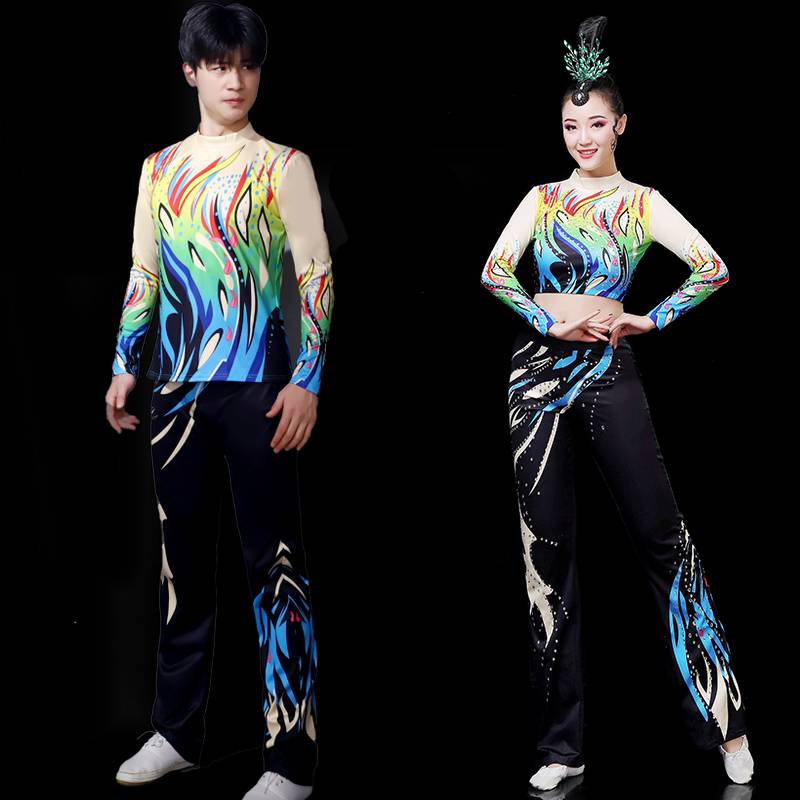 Popular Athletic Competition Fitness Dance Performance Clothing Men's Women's Plaza Bodybuilding Gymnastics La La La Mao La Fuck Performance Service