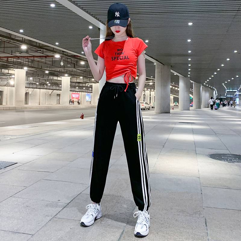 Women's group jazz dance performance slim -fitting jacket sexy pants set adult Korean sports bodybuilding exercise costume clothing