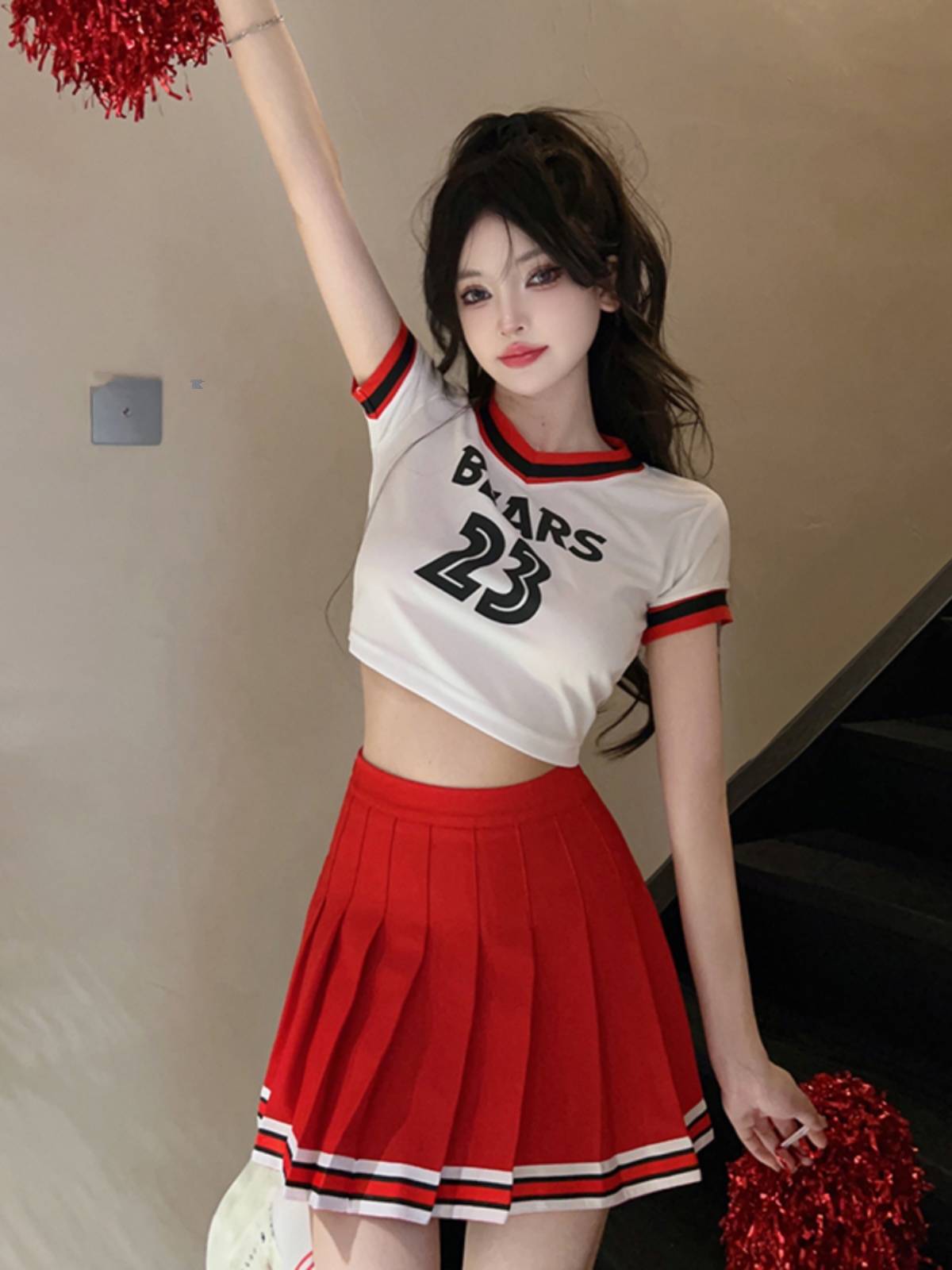 Women's group La La Raid performance jazz dance clothing Korean version of the student sports party gymnastics furniture hip -hop women's clothing women's clothing