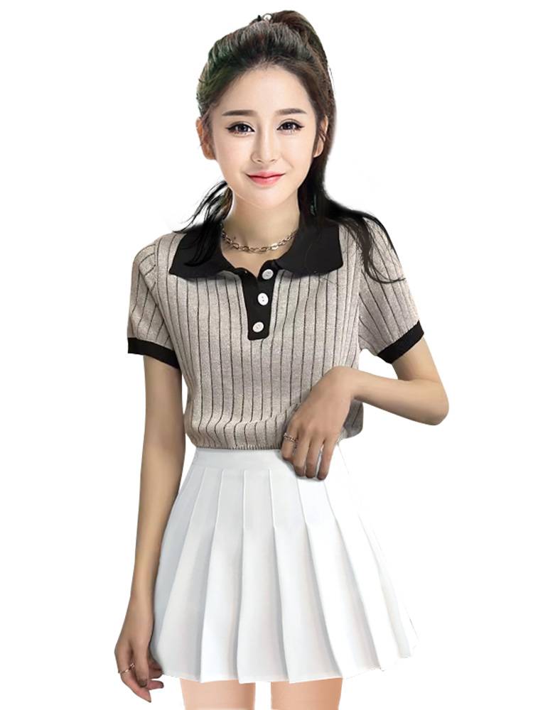 Summer Korean version of fashion shirt short -sleeved suit college student sports meeting opening ceremony la la la la la la la showing aesthetics jazz dance