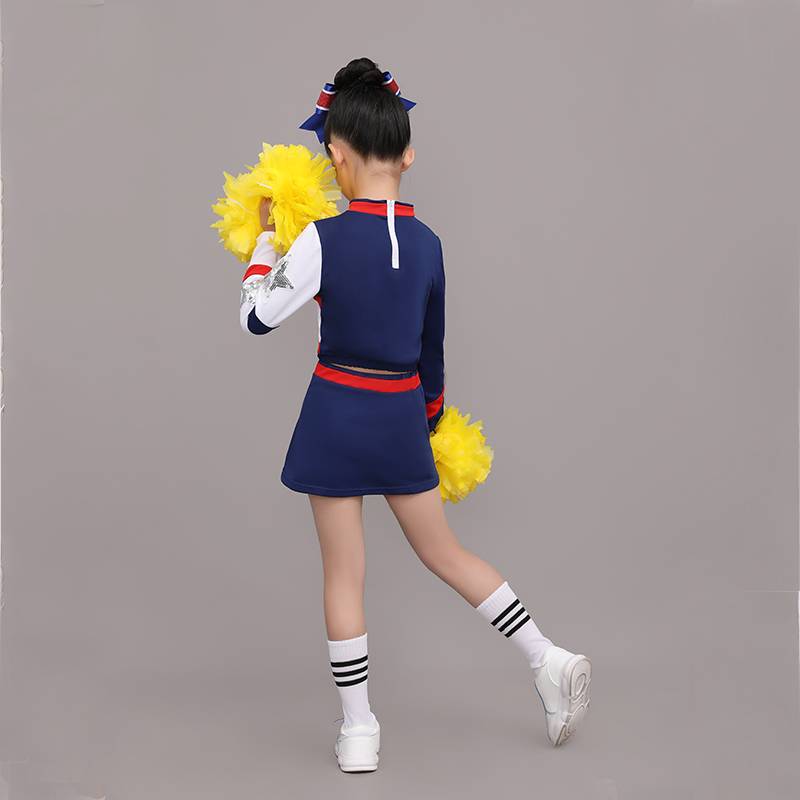 Children's performance clothing cheerleading team service competitive fitness exercise performance service children's group gymnastics pull team clothing girl