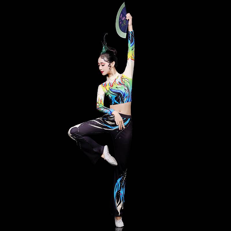 2023 New Lala Team Service Modern Plaza Dance Set Inspection Fair Fitness Fitness Gymnastics Performance Clothing