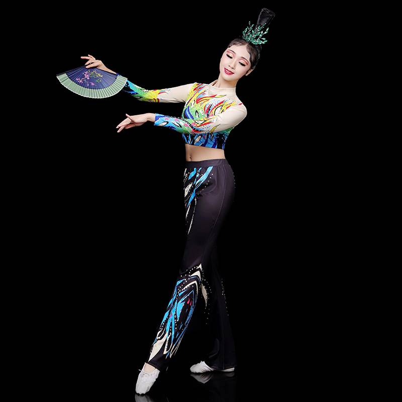 2023 New Lala Team Service Modern Plaza Dance Set Inspection Fair Fitness Fitness Gymnastics Performance Clothing