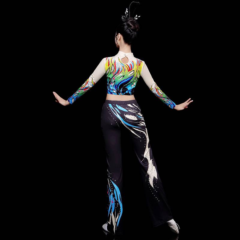2023 New Lala Team Service Modern Plaza Dance Set Inspection Fair Fitness Fitness Gymnastics Performance Clothing