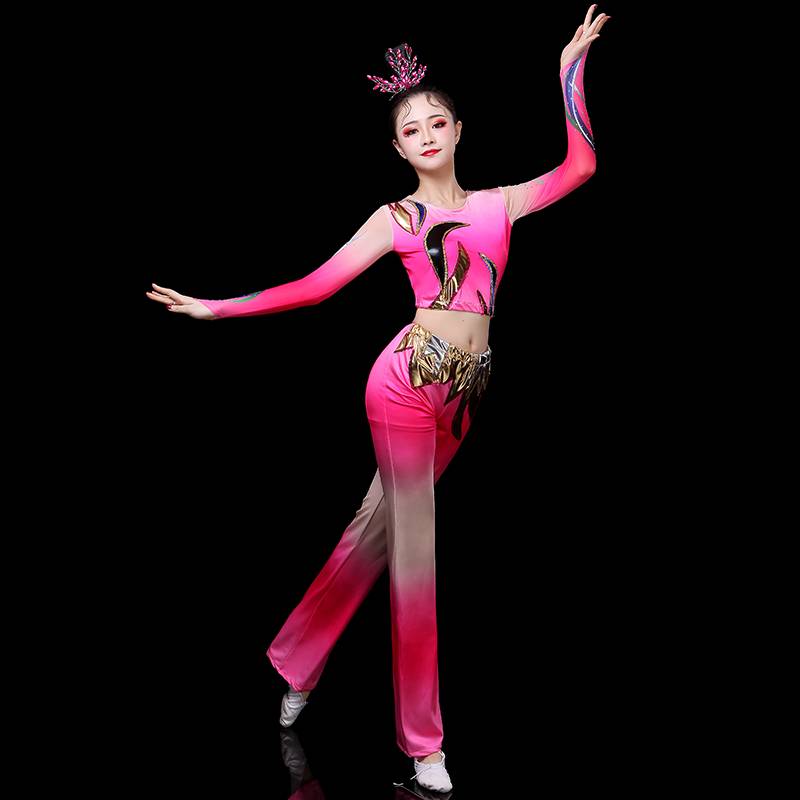 Fitness Performance Services Female Adult La La Team Competitive Plaza Modern Dance Clothing Fashionable Fashion Fair Competition