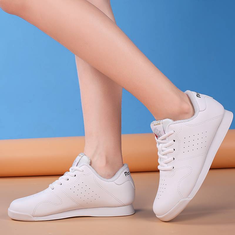 Competitive Jianmei Shoes Female Skills Comfortable La Raid Fuck Dance Shoes Children's Training Competition Little White Shoes Gymnastics Shoes