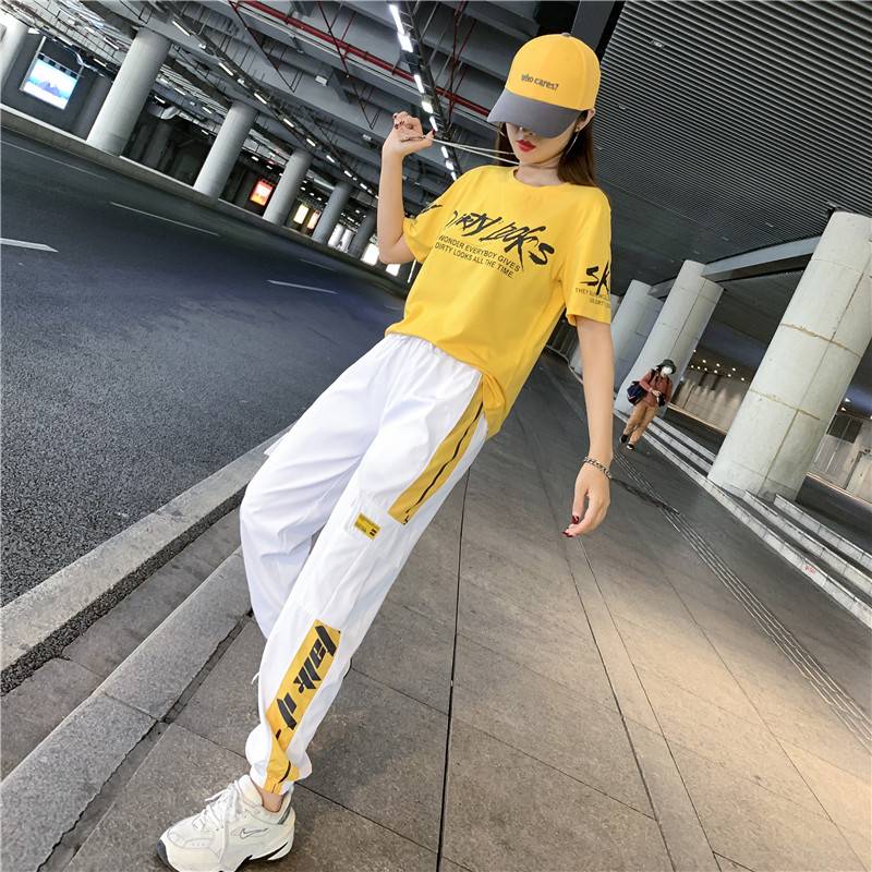 Jazz dance clothing men's and women's loose fashion dance cheerleading team dance dance clothes dance dance set new model