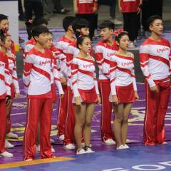 New customized competitive fitness exercise competition children's laid lan laid performance service fitness exercise dance Lala team uniform