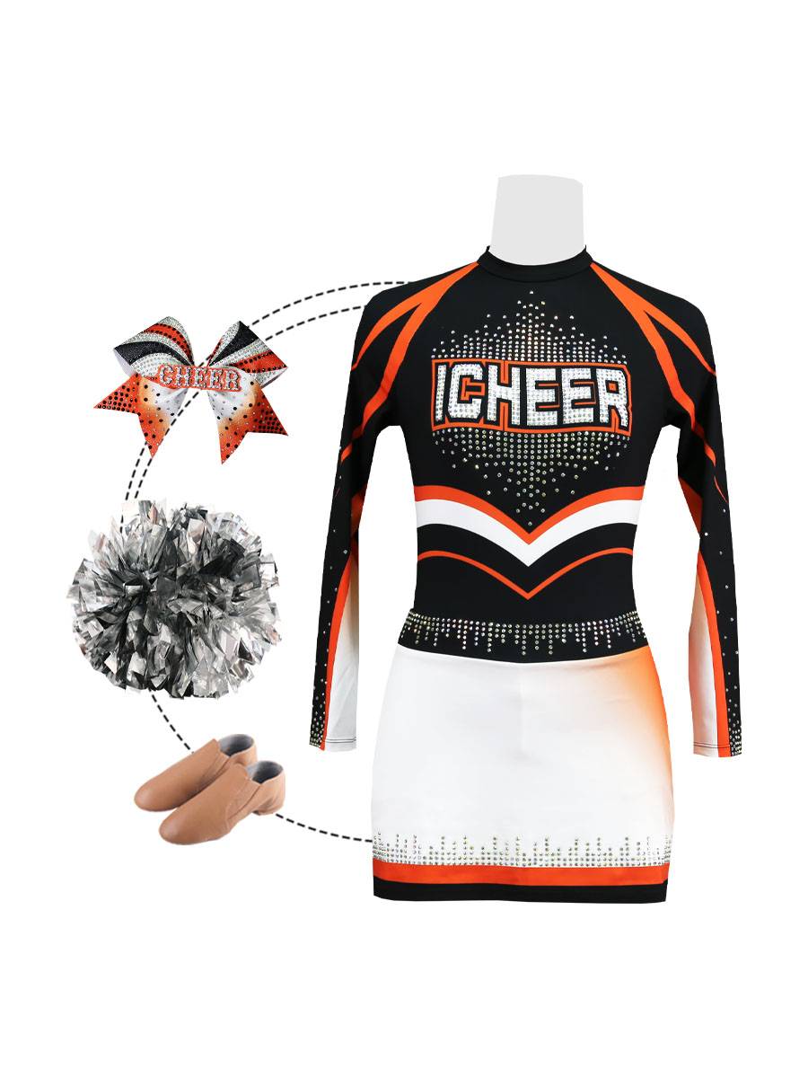 Professional customized men's and women's football baby campus fitness exercise clothing flower ball la la la cheer gymnastics competition group service