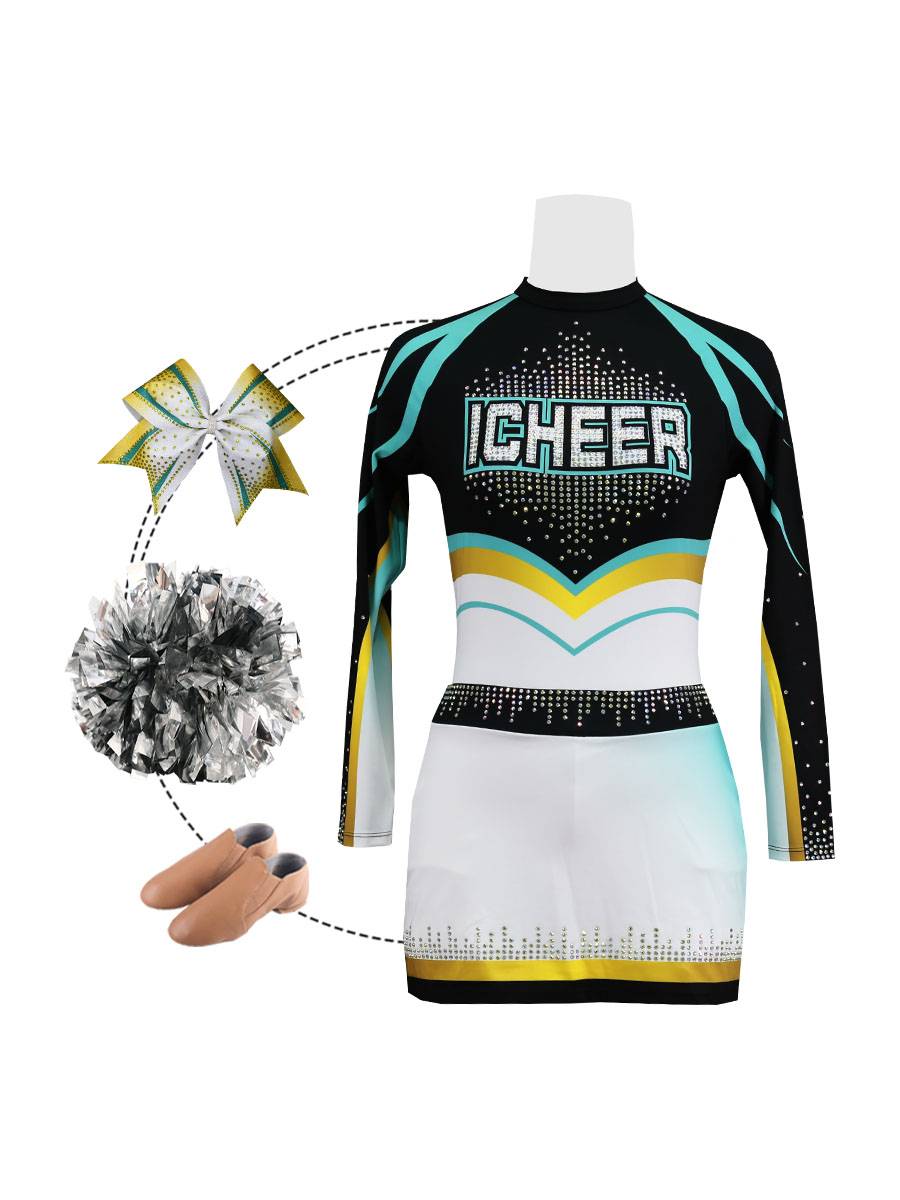Professional customized men's and women's football baby campus fitness exercise clothing flower ball la la la cheer gymnastics competition group service
