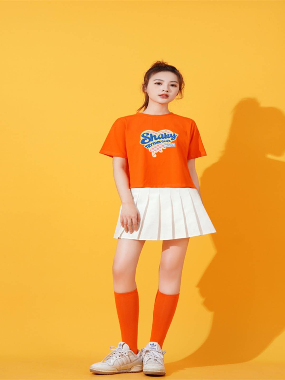 Cheerleader competition clothing sports meeting opening ceremony group bodybuilding suit student men and women cheerleades