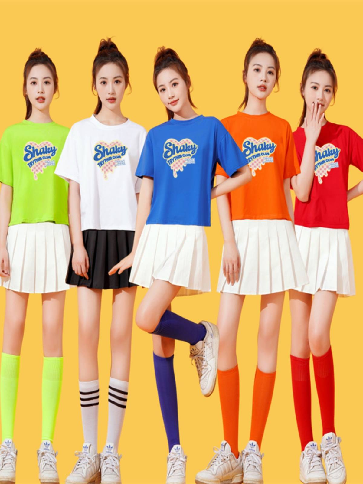 Cheerleader competition clothing sports meeting opening ceremony group bodybuilding suit student men and women cheerleades