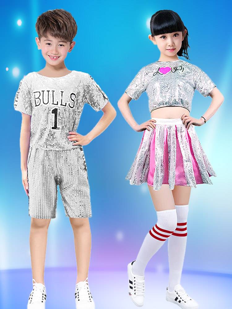 The opening ceremony of the Elementary School Games Performance Service La La La La Raoming performance service adult sequins modern dance clothing