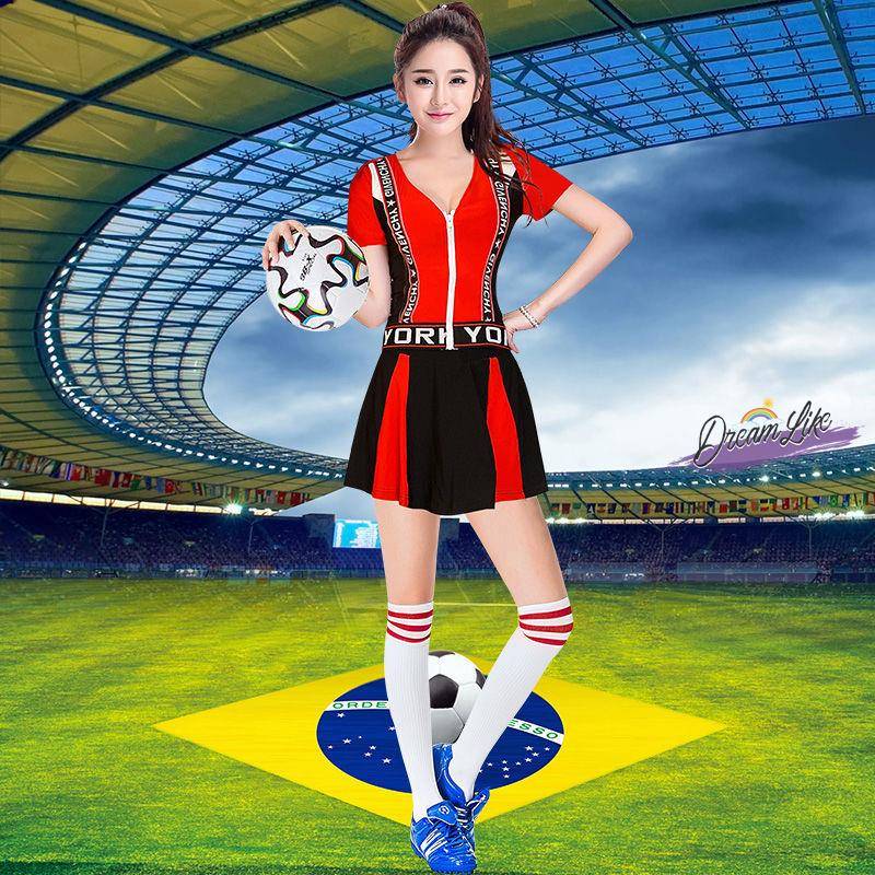 Sexy la lam service campus running set female football baby cheerleading team service work clothes