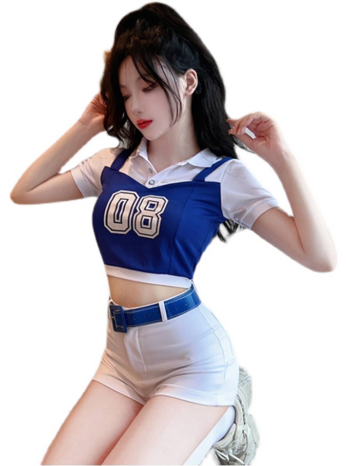 The sports cheerleaders, the cheerleading girls, the troupe dancers