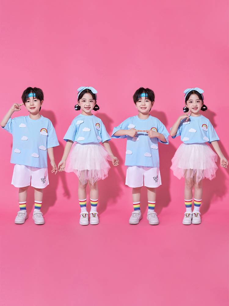 Children's La La team performance service Six 1 elementary school sports conference chorus performance service kindergarten recitation competition set