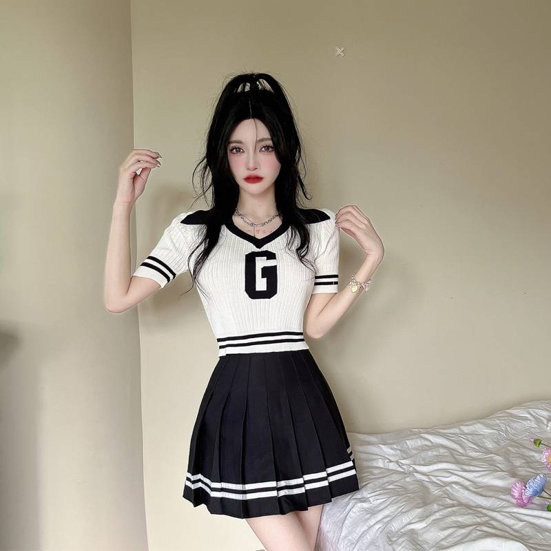 Academy style group performance service Korean version cheerleader clothing female cheerleading women's group dance jazz performance suit
