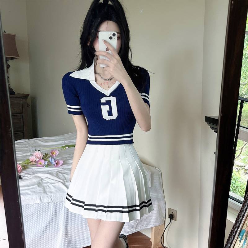 Academy style group performance service Korean version cheerleader clothing female cheerleading women's group dance jazz performance suit