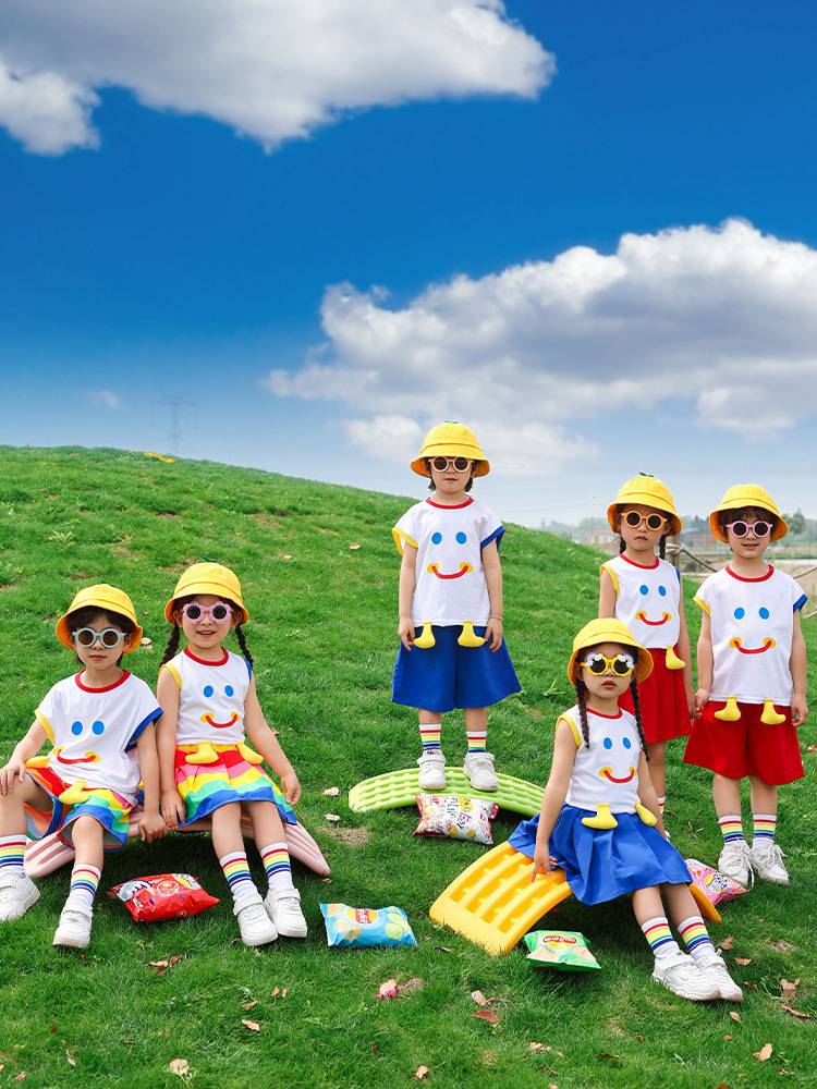 Liu Yidian La cheerleading service is vibrant wave cute elementary school sports meeting clothing cheerleader show