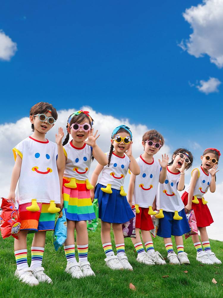 Liu Yidian La cheerleading service is vibrant wave cute elementary school sports meeting clothing cheerleader show