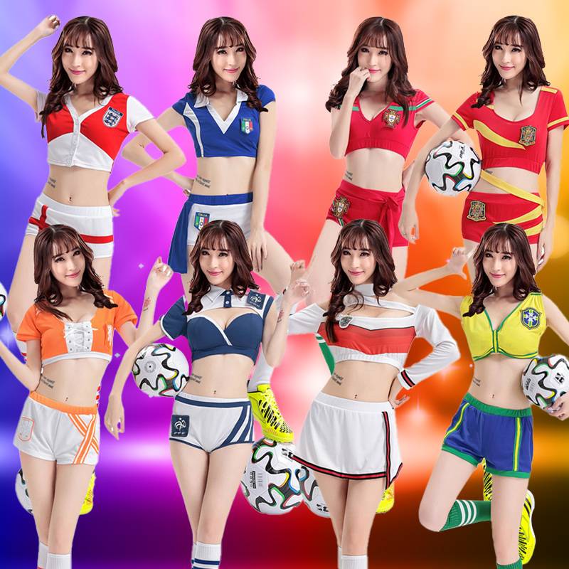 2022 World Football Baby Cup cheerleader sexy female jersey European uniform DS laala performance service