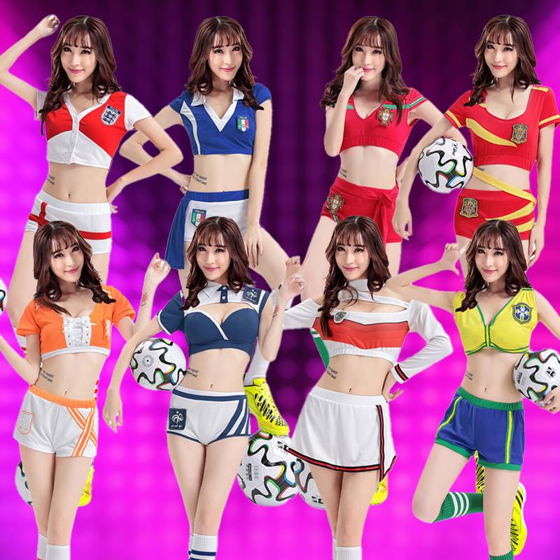 2022 World Football Baby Cup cheerleader sexy female jersey European uniform DS laala performance service