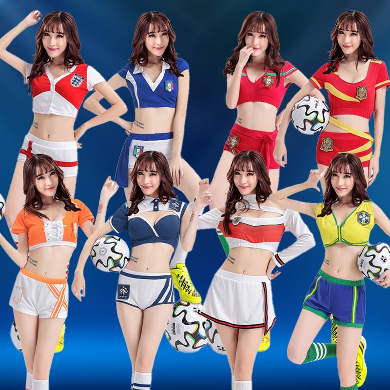 2022 World Football Baby Cup cheerleader sexy female jersey European uniform DS laala performance service