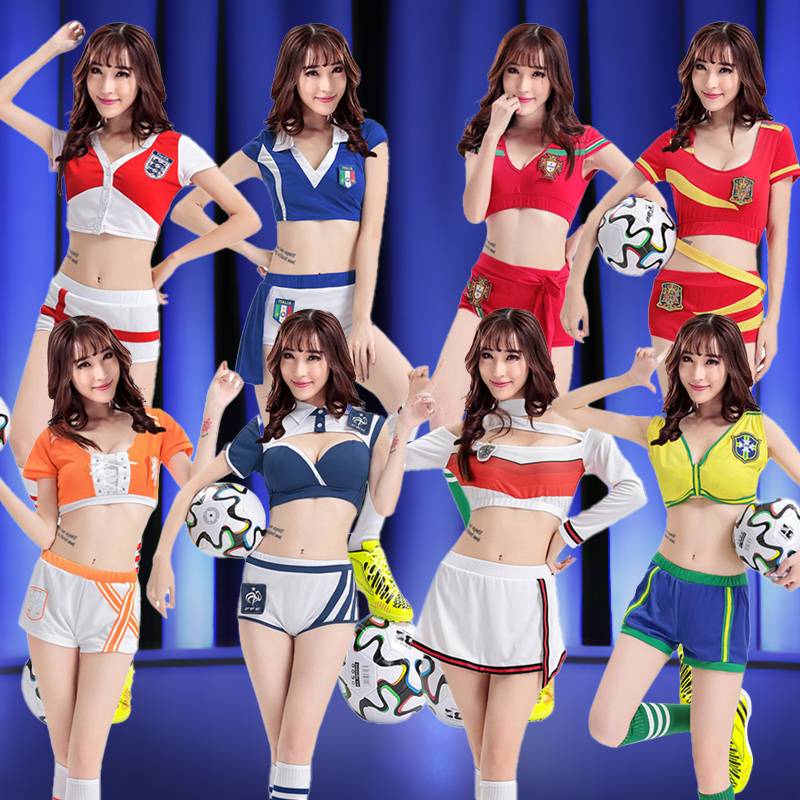 2022 World Football Baby Cup cheerleader sexy female jersey European uniform DS laala performance service