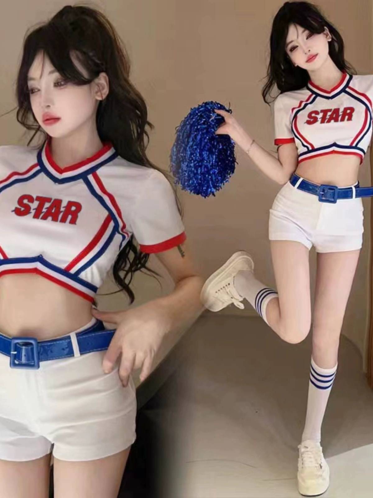 Women's team Lara team game la la la la la la la la lacaking service football baby dance student movement performance clothing