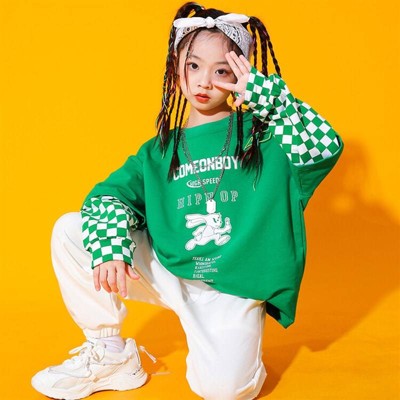 Factory selling young children cheerleading men and girls W hip -hop street dance sweater set Hiphop New Year's Day stage