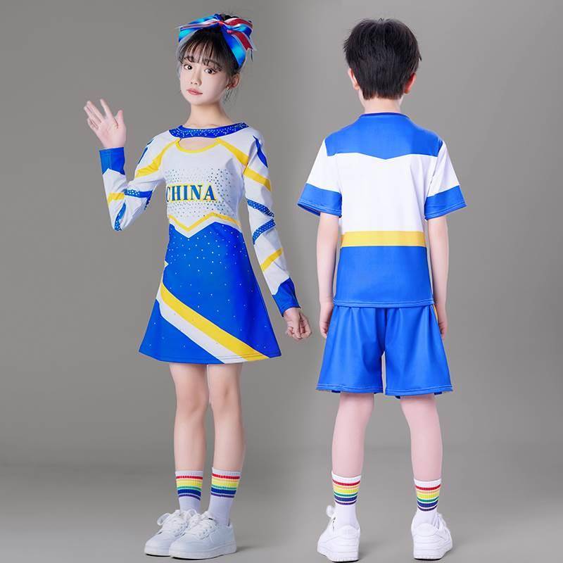 Children cheerleading primary and secondary school student Lara team team sports fuck competition dance performance clothing