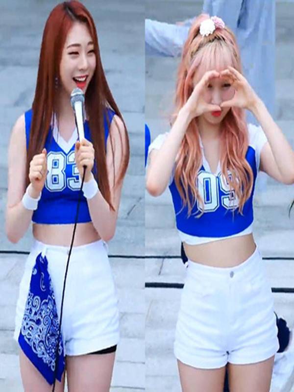 Cosmic girls same women's group dance singing Korean version of the cheerleading students cheerleading stage performance service