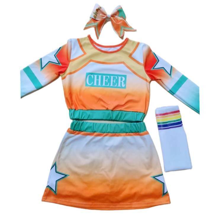 The new cheerleading clothing female la la la cheerleading team performing service children's competition service group sports meetings Lara team skirt students