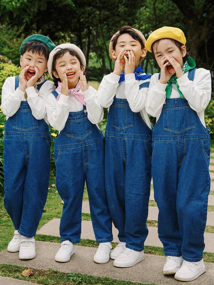 Children's Performance Services Garden Garden Server Boys Big Belt Pants Primary School Games La La team chorus service