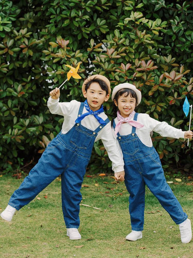 Children's Performance Services Garden Garden Server Boys Big Belt Pants Primary School Games La La team chorus service