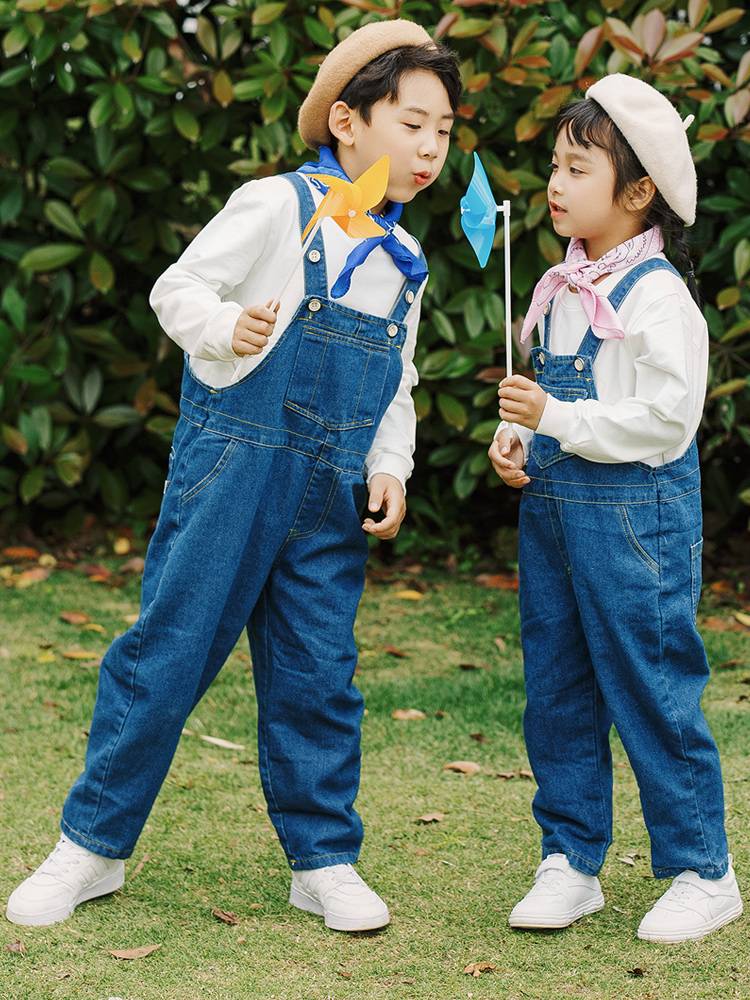 Children's Performance Services Garden Garden Server Boys Big Belt Pants Primary School Games La La team chorus service