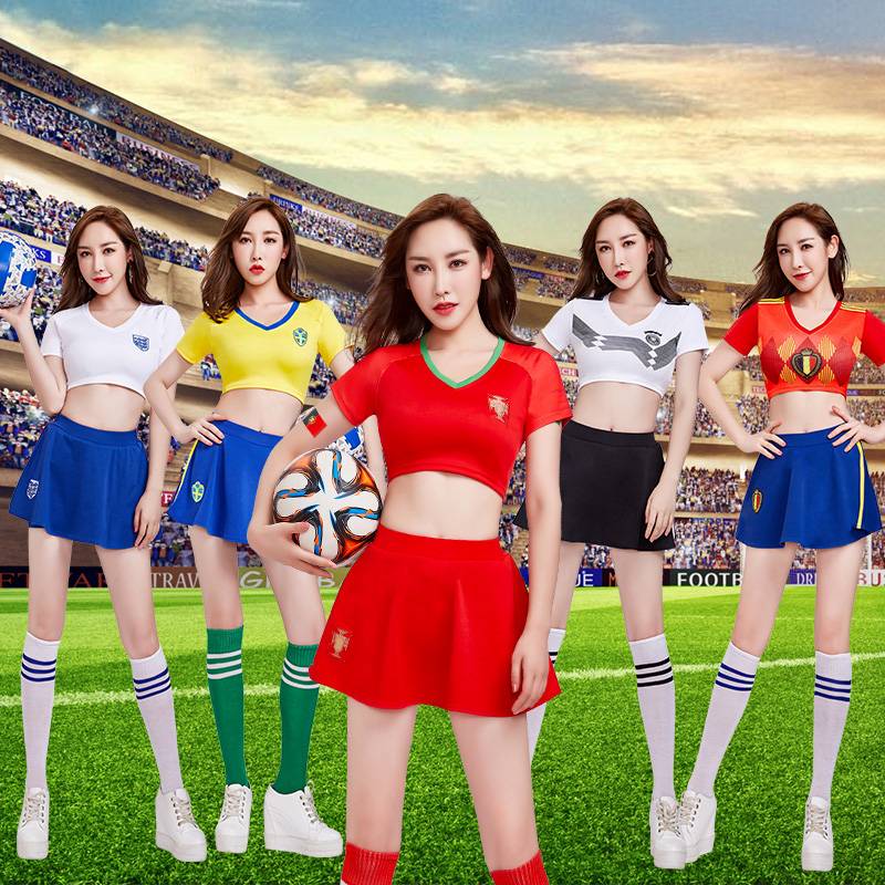 German new European jersey women's sexy football cup baby Lala team performed a girl la la la fucker umbilical suite