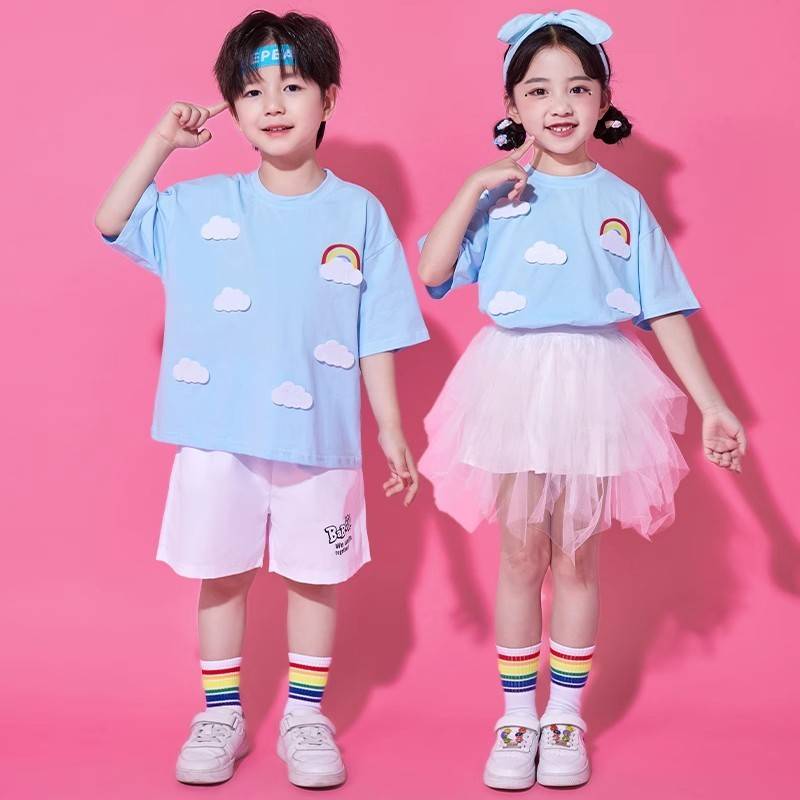 Children's Chorus Performance Services Children's Games Primary School Student La La Team Performance Clothing Chorus Set Women
